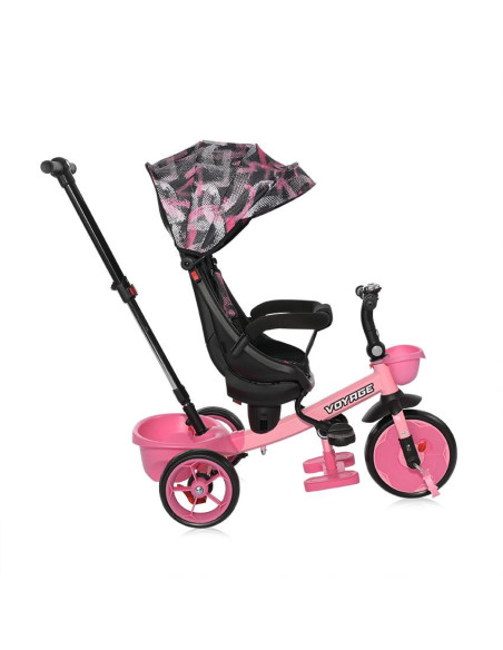 10050640002,Tricicleta pentru copii, Voyage, cu sezut reversibil, 1-5 Ani, Pink