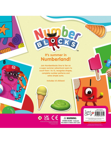 9781802630749,Carticica cu abtibilduri Numberblocks - Summer Fun