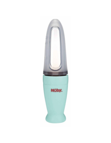 BN-NV05001GREEN,Nuby - Lingurita cu rezervor, Din silicon, 90 ml, 3 luni+, Verde
