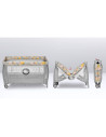 BN-LO-STEFI_PLUS_PINK_YELLOW,Lionelo - Patut pliant cu doua nivele, Stefi Plus, Cu intrare laterala cu fermoar, 2 roti, 120 x 60