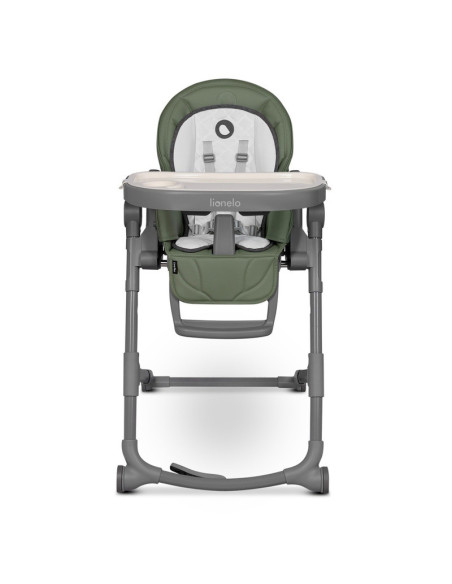 BN-LO-CORA _PLUS_GREEN_OLIVE,Lionelo - Scaun de masa multifunctional Cora Plus, Reglabil in 4 pozitii pe inaltime, Spatar reglab