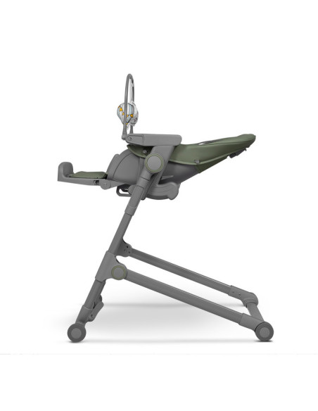 BN-LO-CORA _PLUS_GREEN_OLIVE,Lionelo - Scaun de masa multifunctional Cora Plus, Reglabil in 4 pozitii pe inaltime, Spatar reglab