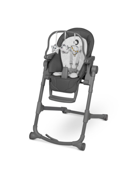 BN-LO-CORA_PLUS_GREY_STONE,Lionelo - Scaun de masa multifunctional Cora Plus, Reglabil in 4 pozitii pe inaltime, Spatar reglabil