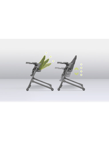BN-LO-CORA_PLUS_GREY_STONE,Lionelo - Scaun de masa multifunctional Cora Plus, Reglabil in 4 pozitii pe inaltime, Spatar reglabil