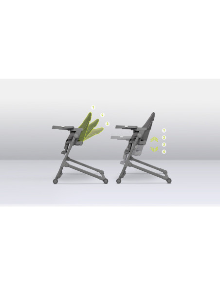 BN-LO-CORA_PLUS_GREY_STONE,Lionelo - Scaun de masa multifunctional Cora Plus, Reglabil in 4 pozitii pe inaltime, Spatar reglabil