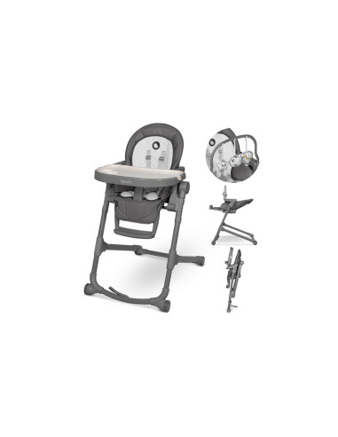 BN-LO-CORA_PLUS_GREY_STONE,Lionelo - Scaun de masa multifunctional Cora Plus, Reglabil in 4 pozitii pe inaltime, Spatar reglabil