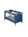 BN-LO-STEFI_BLUE_NAVY_resigilat,Lionelo - Patut pliant cu un nivel Stefi, Cu intrare laterala cu fermoar, 2 roti, 120x60 cm, Con