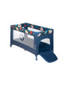 BN-LO-STEFI_BLUE_NAVY_resigilat,Lionelo - Patut pliant cu un nivel Stefi, Cu intrare laterala cu fermoar, 2 roti, 120x60 cm, Con