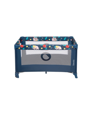 BN-LO-STEFI_BLUE_NAVY_resigilat,Lionelo - Patut pliant cu un nivel Stefi, Cu intrare laterala cu fermoar, 2 roti, 120x60 cm, Con
