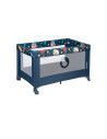 BN-LO-STEFI_BLUE_NAVY_resigilat,Lionelo - Patut pliant cu un nivel Stefi, Cu intrare laterala cu fermoar, 2 roti, 120x60 cm, Con