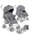 BN-LO-IRMA_GREY/DARKGREY_resigilat,Lionelo - Carucior sport Irma, Cu husa de picioare, Cu plasa de tantari, Conform cu standardu