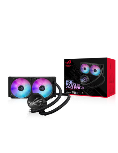 90RC00J1-M0UAY0,Cooler procesor cu lichid ASUS ROG Ryuo III 240 iluminare aRGB cu display 90RC00J1-M0UAY0,Cooler procesor cu lichid ASUS ROG Ryuo III 240 iluminare aRGB cu display