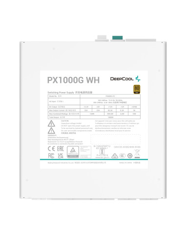 R-PXA00G-FC0W-EU,Sursa full modulara Deepcool PX1000G 1000W alba