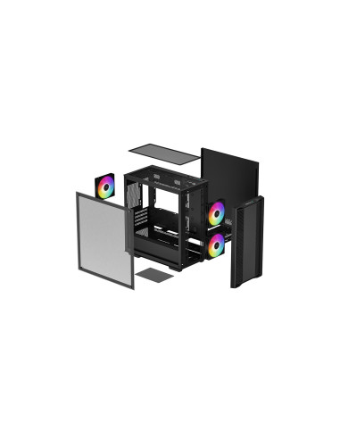 R-CC360-BKAPM3-G-1,Carcasa Deepcool CC360 neagra iluminare aRGB R-CC360-BKAPM3-G-1,Carcasa Deepcool CC360 neagra iluminare aRGB