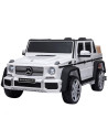 ELJMAG6502W,Masinuta electrica Chipolino SUV Mercedes Maybach G650 white cu scaun din piele si roti EVA