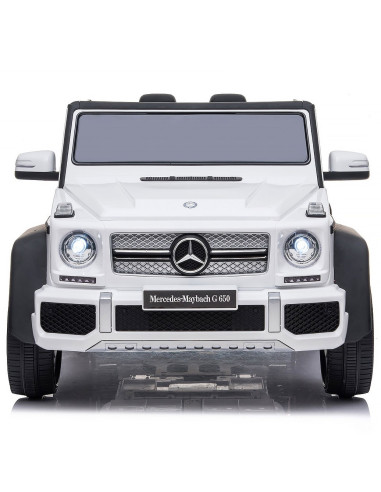 ELJMAG6502W,Masinuta electrica Chipolino SUV Mercedes Maybach G650 white cu scaun din piele si roti EVA