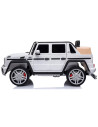 ELJMAG6502W,Masinuta electrica Chipolino SUV Mercedes Maybach G650 white cu scaun din piele si roti EVA