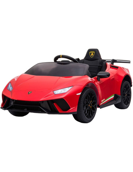 ELKLAHU22RE,Masinuta electrica Chipolino Lamborghini Huracan red cu scaun din piele si roti EVA
