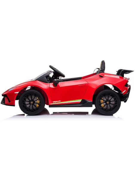 ELKLAHU22RE,Masinuta electrica Chipolino Lamborghini Huracan red cu scaun din piele si roti EVA