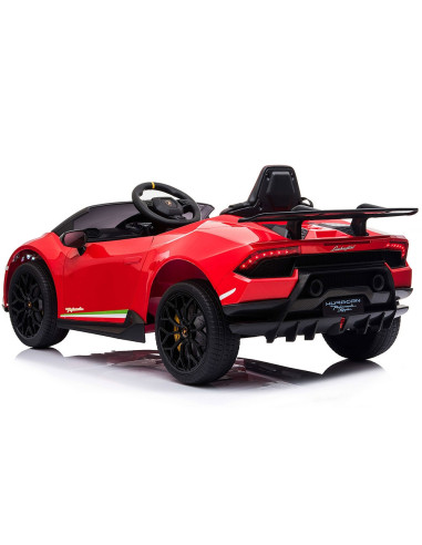 ELKLAHU22RE,Masinuta electrica Chipolino Lamborghini Huracan red cu scaun din piele si roti EVA