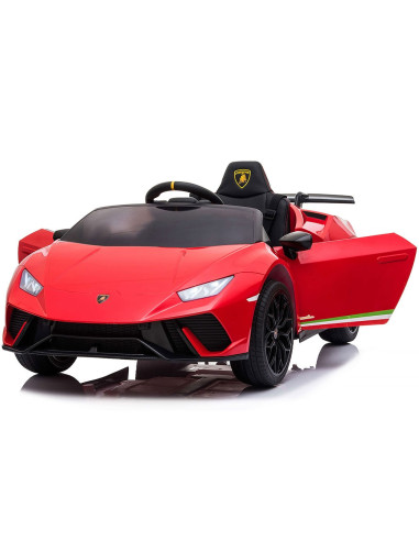 ELKLAHU22RE,Masinuta electrica Chipolino Lamborghini Huracan red cu scaun din piele si roti EVA