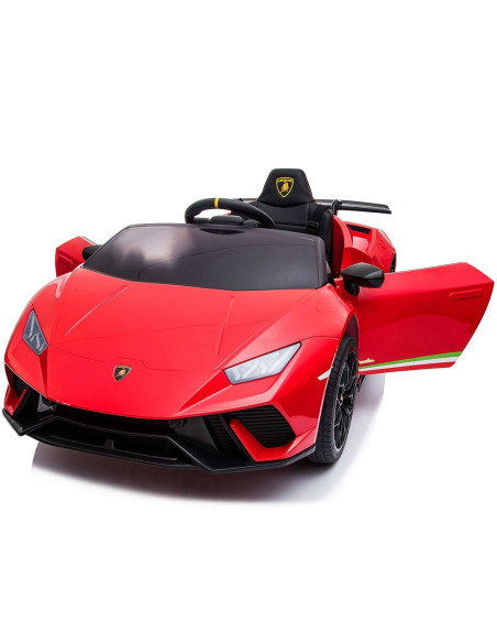 ELKLAHU22RE,Masinuta electrica Chipolino Lamborghini Huracan red cu scaun din piele si roti EVA