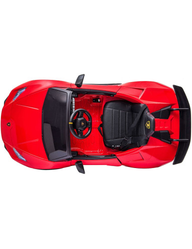 ELKLAHU22RE,Masinuta electrica Chipolino Lamborghini Huracan red cu scaun din piele si roti EVA