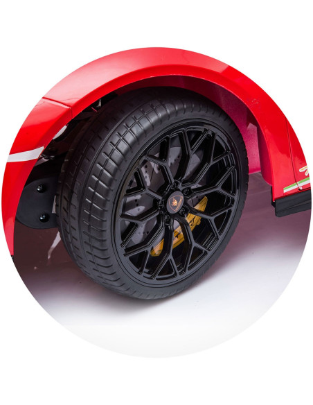 ELKLAHU22RE,Masinuta electrica Chipolino Lamborghini Huracan red cu scaun din piele si roti EVA