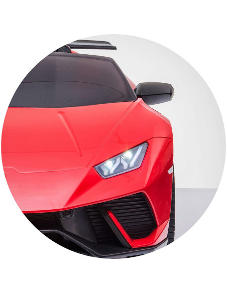 ELKLAHU22RE,Masinuta electrica Chipolino Lamborghini Huracan red cu scaun din piele si roti EVA