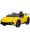 ELKLAHU23YE,Masinuta electrica Chipolino Lamborghini Huracan yellow cu scaun din piele si roti EVA