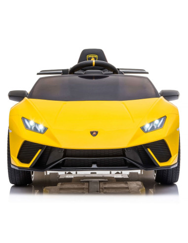 ELKLAHU23YE,Masinuta electrica Chipolino Lamborghini Huracan yellow cu scaun din piele si roti EVA