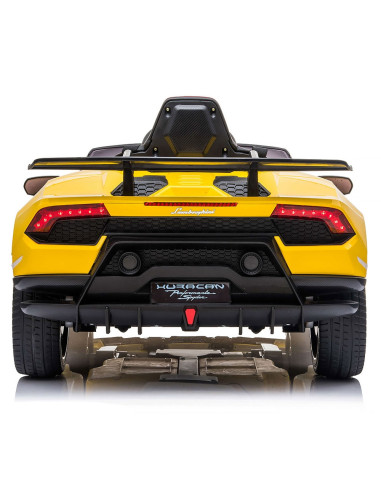 ELKLAHU23YE,Masinuta electrica Chipolino Lamborghini Huracan yellow cu scaun din piele si roti EVA