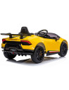 ELKLAHU23YE,Masinuta electrica Chipolino Lamborghini Huracan yellow cu scaun din piele si roti EVA