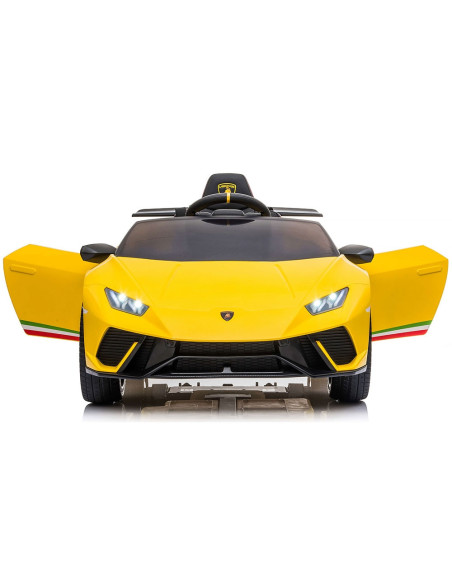 ELKLAHU23YE,Masinuta electrica Chipolino Lamborghini Huracan yellow cu scaun din piele si roti EVA