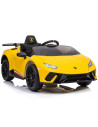 ELKLAHU23YE,Masinuta electrica Chipolino Lamborghini Huracan yellow cu scaun din piele si roti EVA