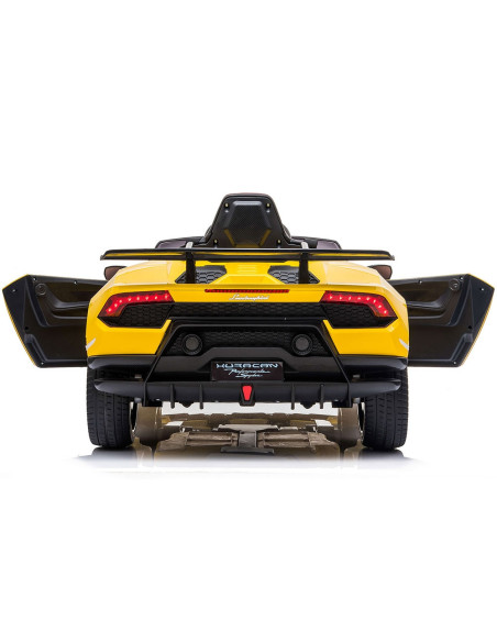 ELKLAHU23YE,Masinuta electrica Chipolino Lamborghini Huracan yellow cu scaun din piele si roti EVA