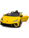 ELKLAHU23YE,Masinuta electrica Chipolino Lamborghini Huracan yellow cu scaun din piele si roti EVA