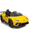 ELKLAHU23YE,Masinuta electrica Chipolino Lamborghini Huracan yellow cu scaun din piele si roti EVA