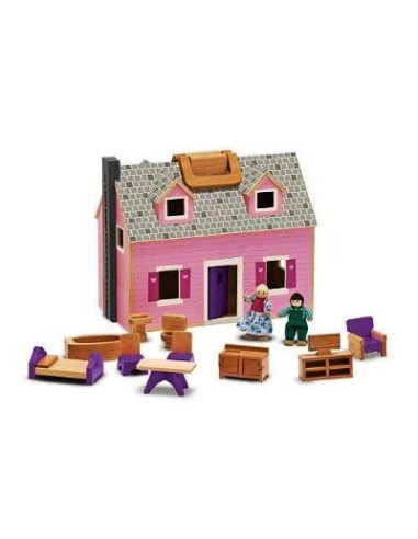 MD3701,Casuta de papusi din lemn pliabila Melissa and Doug