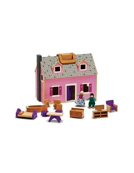 MD3701,Casuta de papusi din lemn pliabila Melissa and Doug