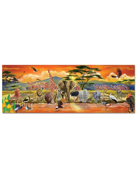 MD2873,Puzzle de podea Safari Melissa and Doug 100 piese