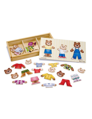 MD3770,Melissa and Doug - Set de joaca - Imbraca familia de ursuleti