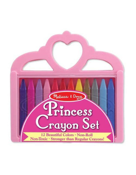 MD4155,Set creioane colorate triunghiulare Princess Melissa and Doug 12 buc
