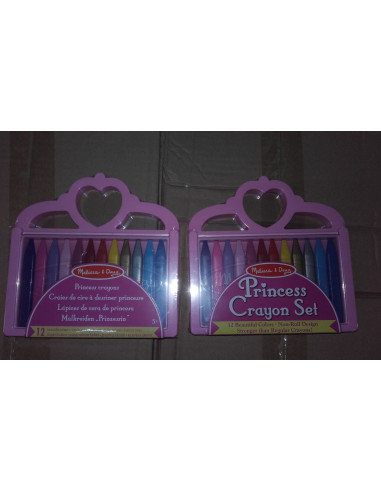 MD4155,Set creioane colorate triunghiulare Princess Melissa and Doug 12 buc