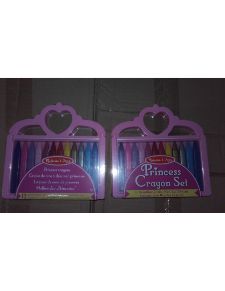 MD4155,Set creioane colorate triunghiulare Princess Melissa and Doug 12 buc