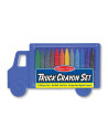 MD4159,Set creioane colorate triunghiulare Truck Melissa and Doug 12 buc
