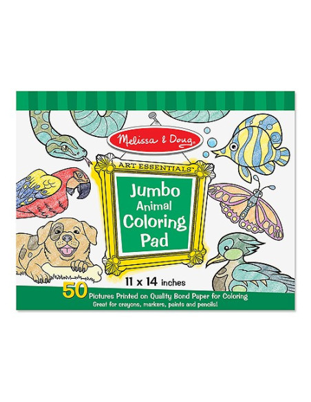 MD4200,Caiet jumbo cu planse pentru colorat Animale Melissa and Doug