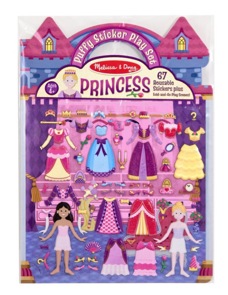 MD9100,Abtibilduri pufoase Printese Melissa and Doug