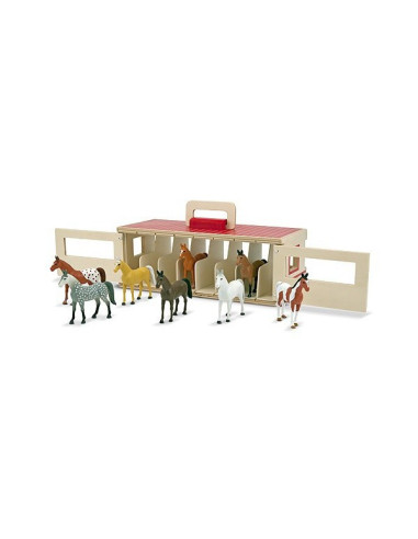 MD3744,Grajd portabil cu 8 cai Melissa and Doug
