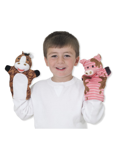 MD9080,Set 4 papusi de mana Ferma Melissa and Doug